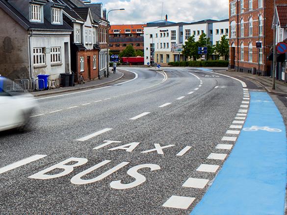 Preferential lanes are designated for special traffic uses