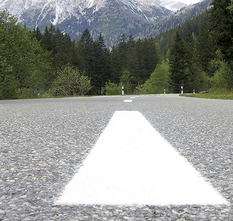 Waterborne paints used for road lines