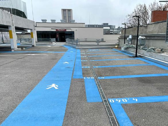 Parking and logistics marking help you find your way around a parking lot