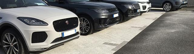 Pavers and borders used to create a well functioning and safe parking area